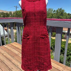 Lands End  A line,  Red Dress size 8
